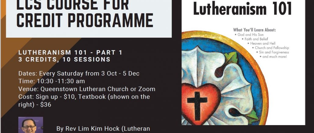 Course For Credit C4c Lutheranism 101